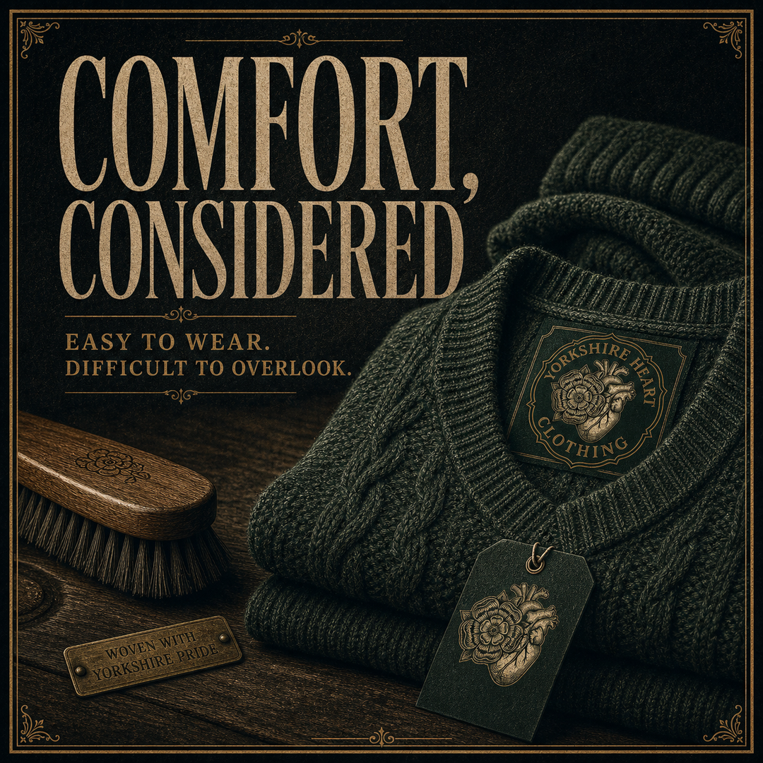 Comfort, Considered knitwear campaign artwork